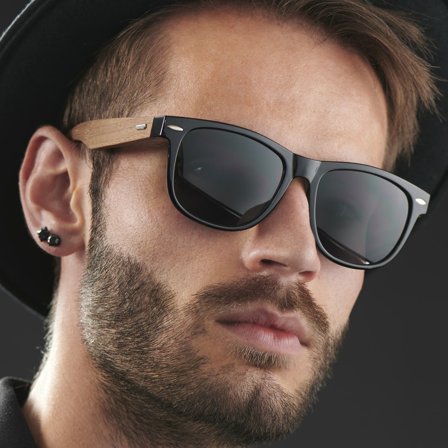 Gafas de sol ahumadas de madera de ébano para hombres - Gafas de sol de madera