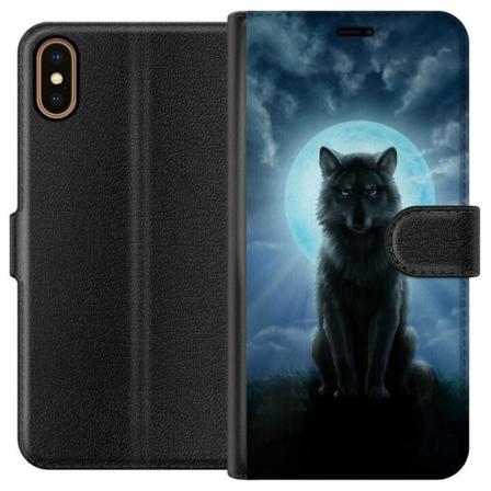 Apple Iphone Xs Plånboksfodral Wolf In The Dark