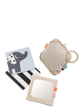 Done by Deer | Baby Kontrastkortholder Deer Friends Sand | 11.5X 11.5CM