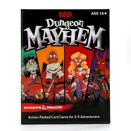D&D Dungeon Kortspill, 2-4 Spillere, 120 Kort, Bordspill, Selskapsspill for Venner og Familie, Perfekt Jule- og Halloween-gave, Pappmateriale