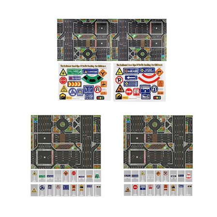 Uusi City Kids -leikkimatto taaperoille. Hauska, opettavainen autorata matto lastenhuoneeseen, 130*100cm suuri auto matto pojille ja tytöille