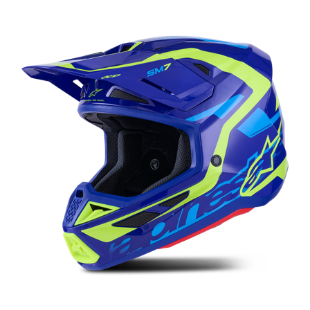 MX-kypärä Alpinestars SM7 Deed Sininen/Keltainen M