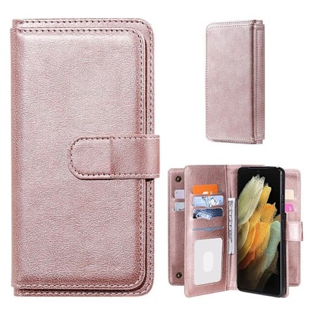 10-slot Pung Etui til Samsung Galaxy S21 Ultra - Lyserød