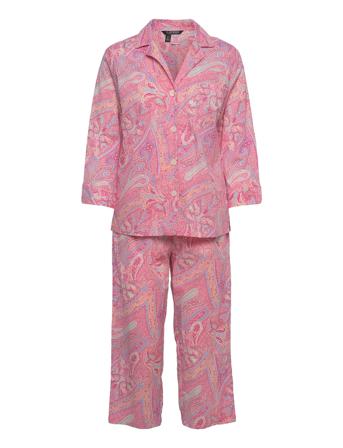 Lrl 3/4 Sl.notch Collar Capri Pj Set Patterned Lauren Ralph Lauren Homewear