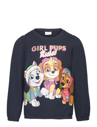 Nmfjulle Pawpatrol Sweat Unb Cplg Tops Sweat-shirts & Hoodies Sweat-shirts Navy Name It