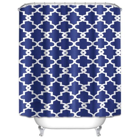 Marokkansk grå bruseforhæng badeværelsestilbehør 180 x 180 cm