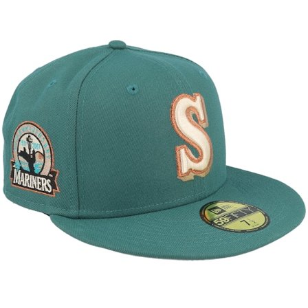 New Era - Seattle Mariners Promenade 59FIFTY Pin Green Fitted Fitted Green Cap - MLB @ Hatstore