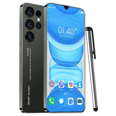 Nnte30+ 4g mobiltelefon 6,8" 32gb/3gb ulåst mobiltelefon Dual Sim, sort, med berøringspen, 2023 nye ulåste Android-telefoner