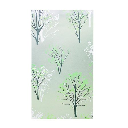 Frostad Blomsterblad Dekal Balkong Badrum Dörr Fönster Dekorativ Glasfilm (9#)