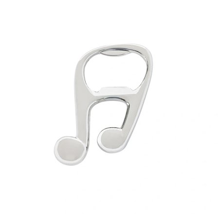 /EA/Sølvfarget flaskeåpner formet som en diskantnøkkel eller note