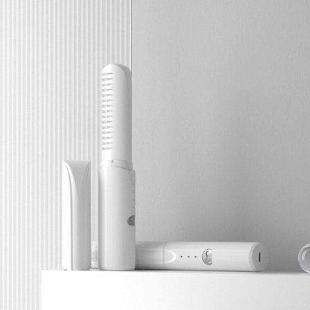 Retting Curling Brush Hår Hot Comb WHITE