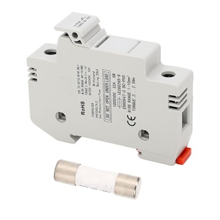 Sikringsafbryder 32A 1000V DC med 10x38mm 15A PV-sikring - 1-polet