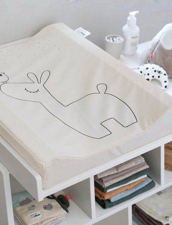 Done by Deer Changing Pad Easy Wipe Lalee Sand - Cream - 50X 65X 10CM