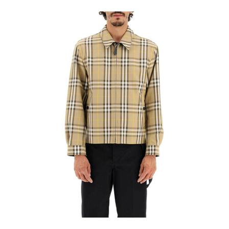 Burberry, Jackets Beige, Heren, Maat:M,nylon,print
