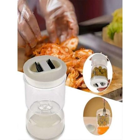 Pickle och Oliver Burk Behållare Med Sil Förseglad Burk Med Flip Container Sil