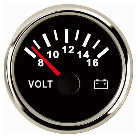 52mm Universal Digital Voltmeter Gauge Volt Meter 8-16v For Boat Yacht Auto Motor Home Truck
