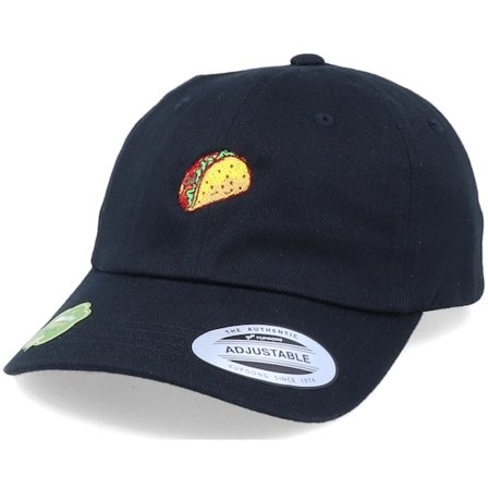 Iconic - Black - unconstructed - Cap - Organic Tiny Taco Black Dad Cap - Hatstore