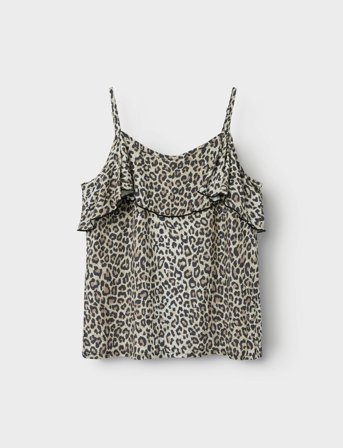 LMTD Nlfleosandy Sl Short Top - Brown - 170-176