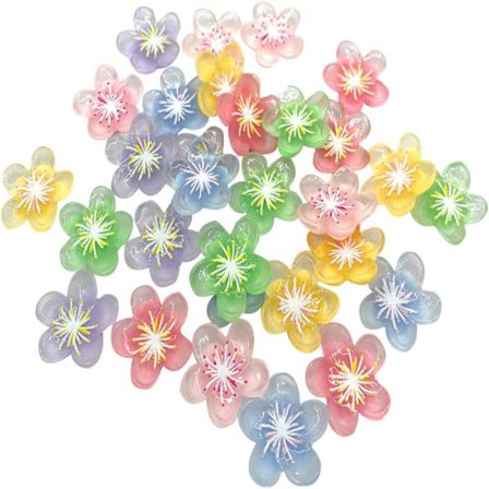 30 stk Resin Flower Flatback Beads DIY Craft Making