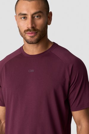 ICANIWILL - Stride Printed Tee Dark mahogany- Træningstrøje - Herrer - Træningstøj fra ICIW