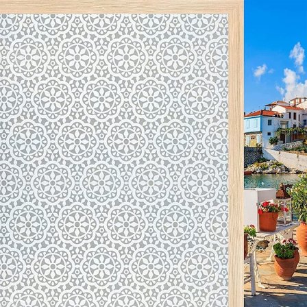 Vindusfilm for personvern for hjemmekontor, UV-blokkerende beskyttelse og slående design, ikke-klebende og avtakbar, dekorativ glassfilm med vakker