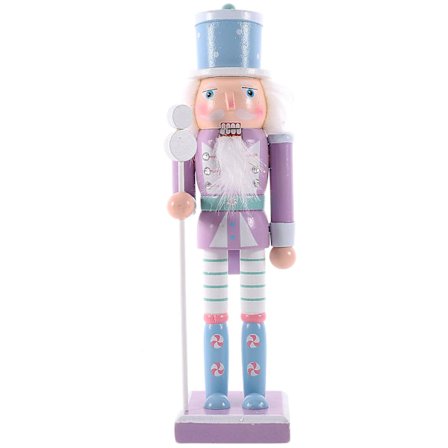 Joulu Pähkinänsärkijä Koristeet Joulu Puinen Pähkinänsärkijä Sotilas Koriste Loma Koriste (25.00X7.50X7.00CM, Violetti)