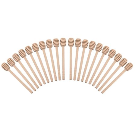 20 stk. 15 cm Bærbare Honningdippere i Træ Honningpinde til Honningkrukke Gryde Dispensering (Stil 2)