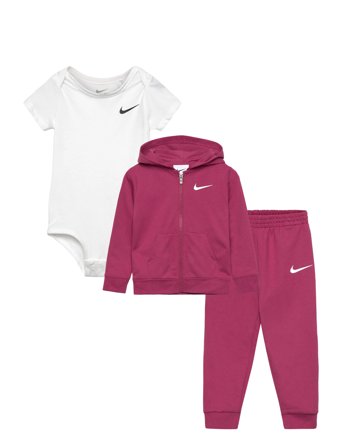 Nike 3C-3 Pc Bodysuit Pant Set - Pink - 86/92