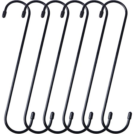 6 stk. 25 cm store S-kroge lange kroge til ophængning af planteforlængelse