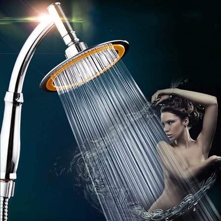 6 tum högtrycks 360 justerbar stor rund stor regndusch