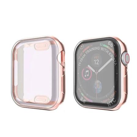 Skærmbeskyttelse til Apple Watch Case 49Mm 45Mm 41Mm 44Mm 40Mm 42Mm 38Mm Fuld Tpu Stødpude Dækket Serie Ultra 9 8 7 Se 6 5. Rose Gold Series 123 38mm