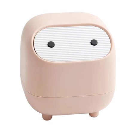 Mini skrivebords søppelbøtte trykk søt Ninja søppelbøtte liten søppel rengjøring oppbevaringsverktøy egnet for hjem soverom salongbord kontor 4L 