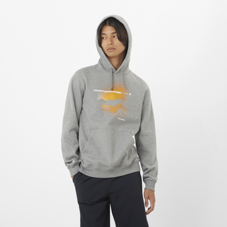 Salomon - Couches intermédiaires Vêtements Gts Hoodie M - Heather Grey