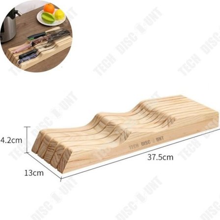 Veitsituki - TECH DISCOUNT - Massiivipuuta - Vaakasuora säilytys - Moderni tyyli - Monikäyttöinen