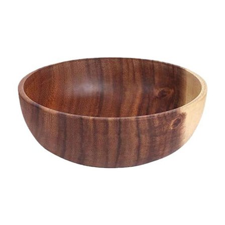 22x7,5 cm miljøvenlig salatskål i træ, skål til servering af mad og frugt, køkkenredskaber