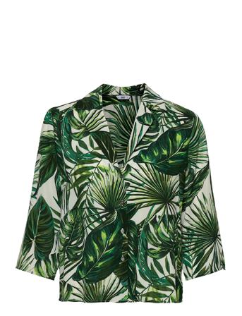 Onlalma Life Poly 3/4 Shirt Aop Wvn Green ONLY