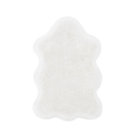Rootz Faux Fur - Faux Fur Tæppe - Shaggy Tæppe - Høj luv - Hvid - 80 x 55 x 3 cm