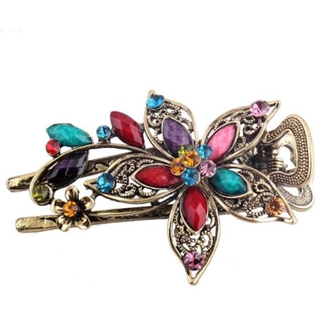 Vintage Smycken Kristall Hårklämmor - för Hårklämmor Skönhetsverktyg Färgglada 9 x 6 x 2 centimeter