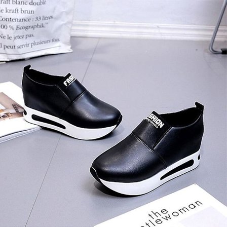 Casual Platform Dam Sport Flock Slip-on Sneakers