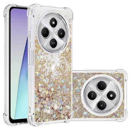 Kompatibelt med Xiaomi Redmi 14C 4G Mobilskall - Perfekt Gull/Hjerter_tfrf Gull/Hjerter