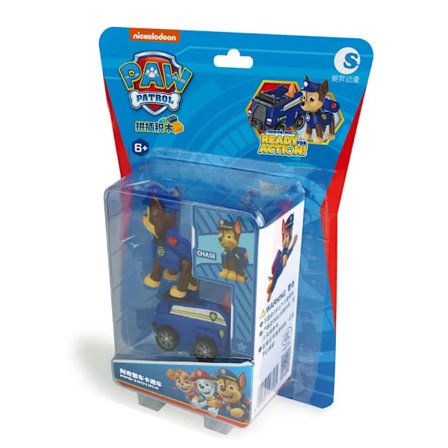 Ægte Paw Patrol Køretøj Chase Skye Marshall Træk Back Biler Legesæt Byggeklodser Action Figur Børn Legetøj