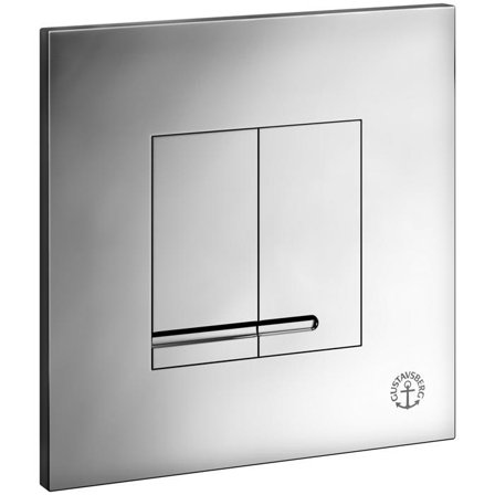 Gustavsberg Delos XS Huuhtelupainike kaksoishuuhtelu, kiiltokromi, Kylpyhuone