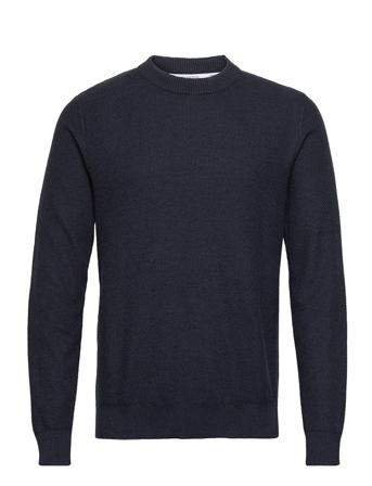 Slheklon Ls Knit Crew Camp Blue Selected Homme