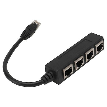 1 til 4 RJ45 Netværksadapter LAN Ethernet Han til Hun Netværk Splitter Udvidelse Konverter Trådløs