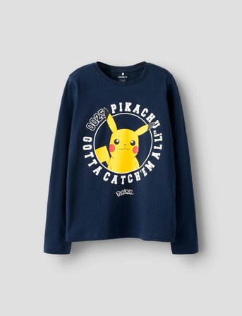 name it Nkmvosric Pokemon Ls Top Sky - Navy - 134-140