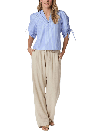 Neo Noir Ratta Stripe Blouse Blusar Dam Blå 44