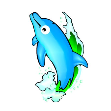 3D Neglekunst Manikyr Delfin Form Tips Polsk Klistremerker Dekaler Dekorasjon XF1232