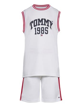 Tommy Varsity Slvss Set Sets Sets With Short-sleeved T-shirt Hvit Tommy Hilfiger*Betinget Tilbud