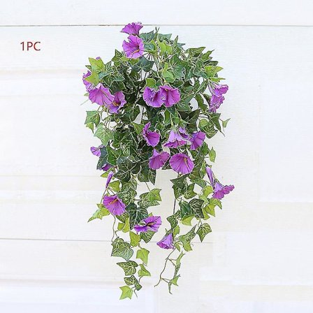 2 st hängande korg med konstgjorda vinrankor silkespetunia blommor
