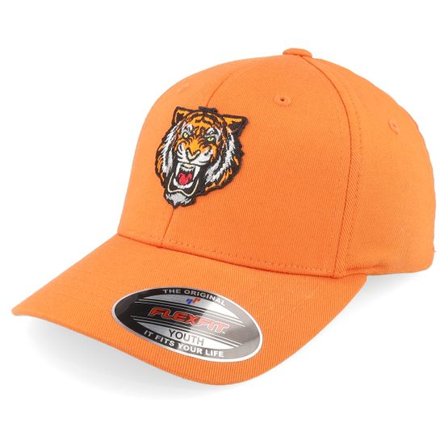 Kiddo Cap - Orange flexfit Keps - Kids Wild Tiger Orange Flexfit @ Hatstore